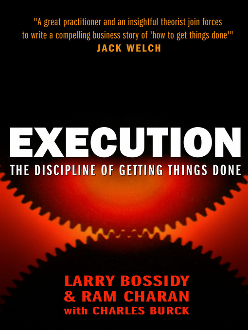 Title details for Execution by Larry Bossidy - Wait list